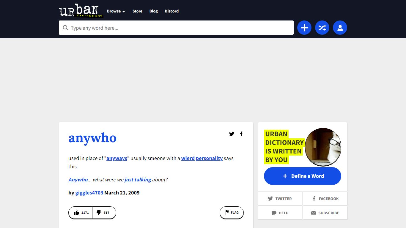 Urban Dictionary: anywho